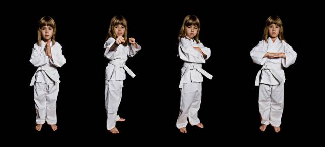 Karate teaches kids discipline, respect, and self defense.